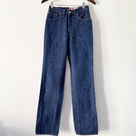 Levi's Vintage Original 501 Button Fly 80’s Rare Blue Jeans High Rise 29 Waist - Picture 1 of 16